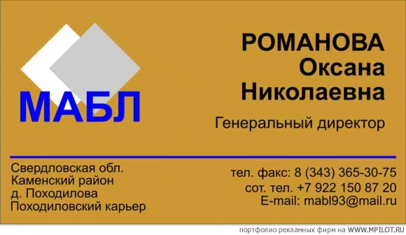  Образец портфолио - Дизайн. ARIS trade - Каменск-Уральский